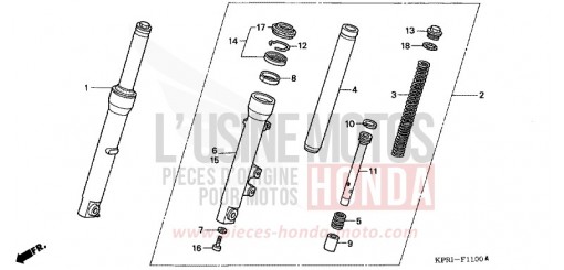 FOURCHETTE AVANT SH1504 de 2004